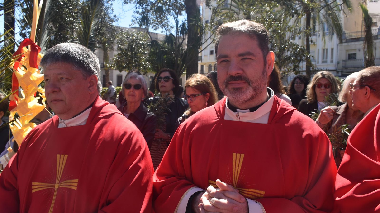Procesión y bendición de las palmas y misa en el Santuario de África por el Domingo de Ramos