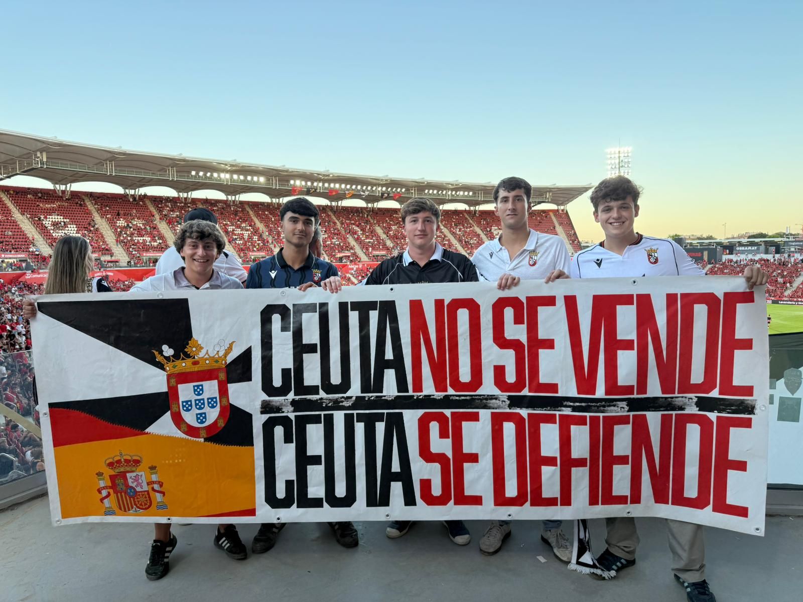Gran  ambiente caballa antes de iniciar el encuentro ante el RCD Mallorca en el estadio Son Moix