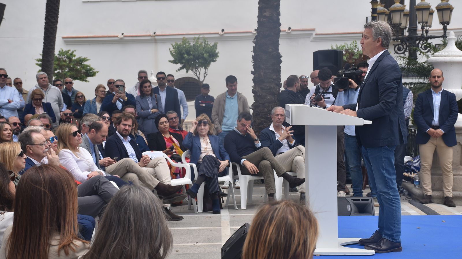 Acto del PP por el Día de Europa en la Plaza de África, con la presencia de su presidente nacional, Alberto Núñez Feijóo