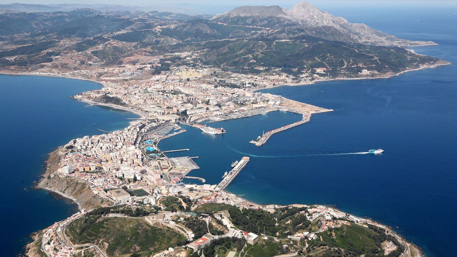 Vista aérea de Ceuta.