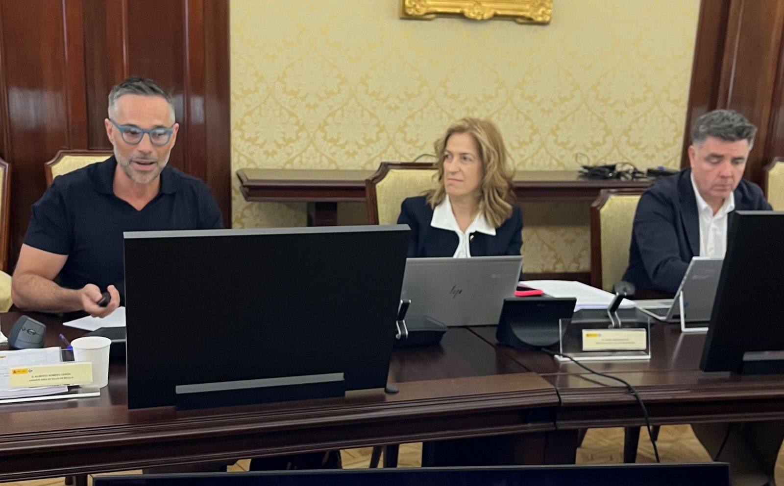 En el centro, la directora general de INGESA, Isabel Muñoz