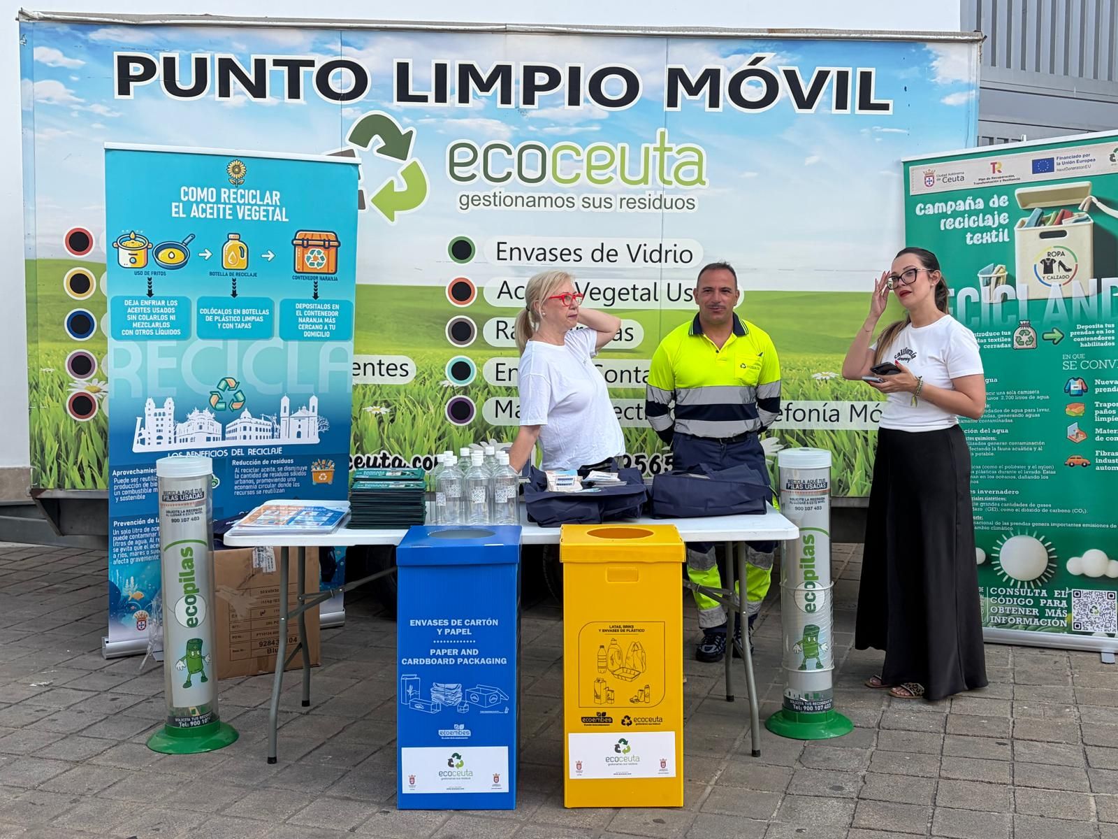 La Caixa, la AD Ceuta y otras entidades se unen para concienciar sobre el reciclaje a los más pequeños