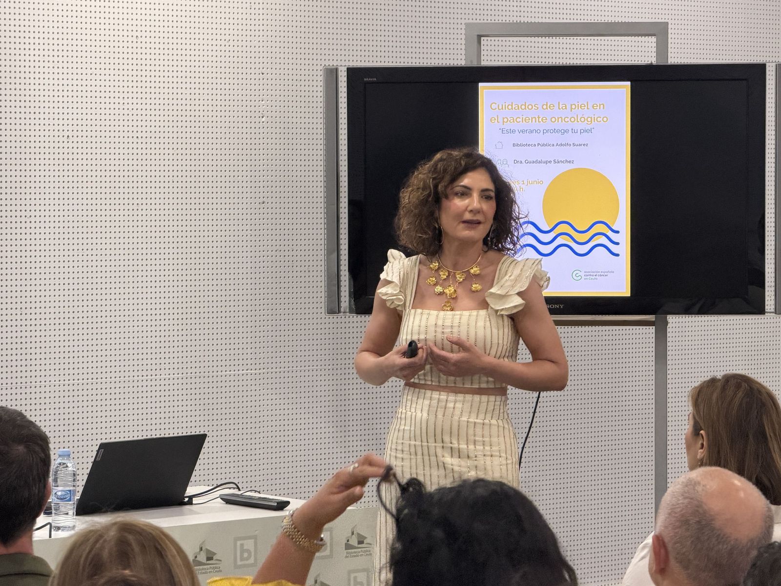 La doctora Sánchez, durante su conferencia