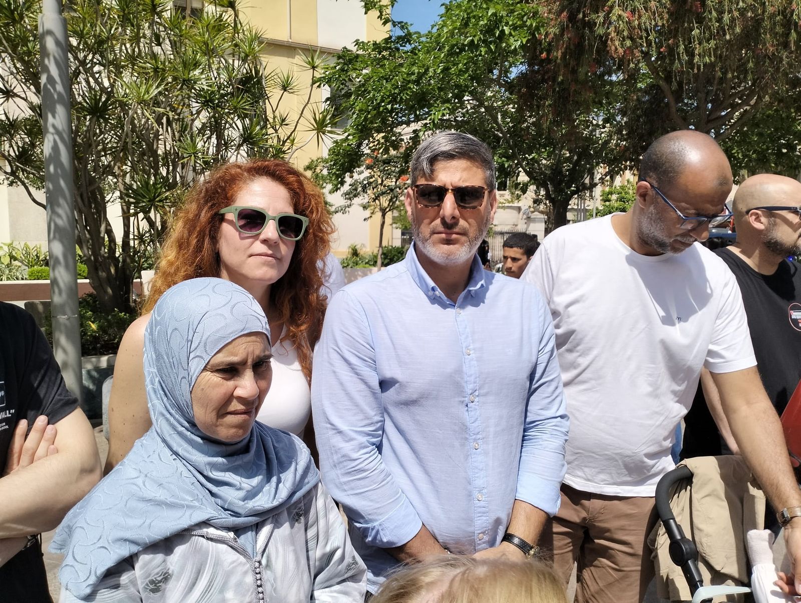Mohamed Mustafa, ayer durante la manifestación del Primero de Mayo