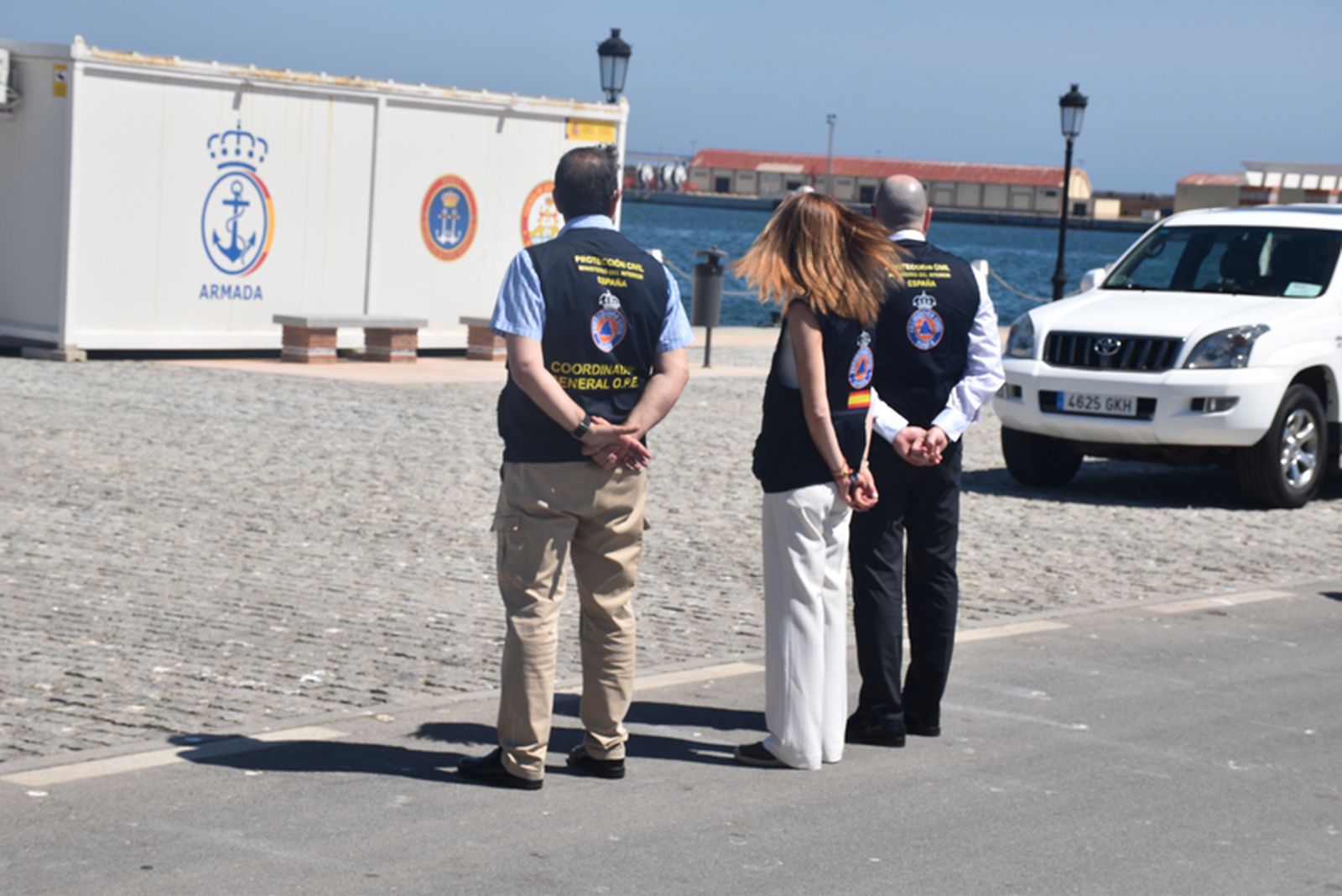 La OPE ensaya una zona de emergencia en el Muelle España