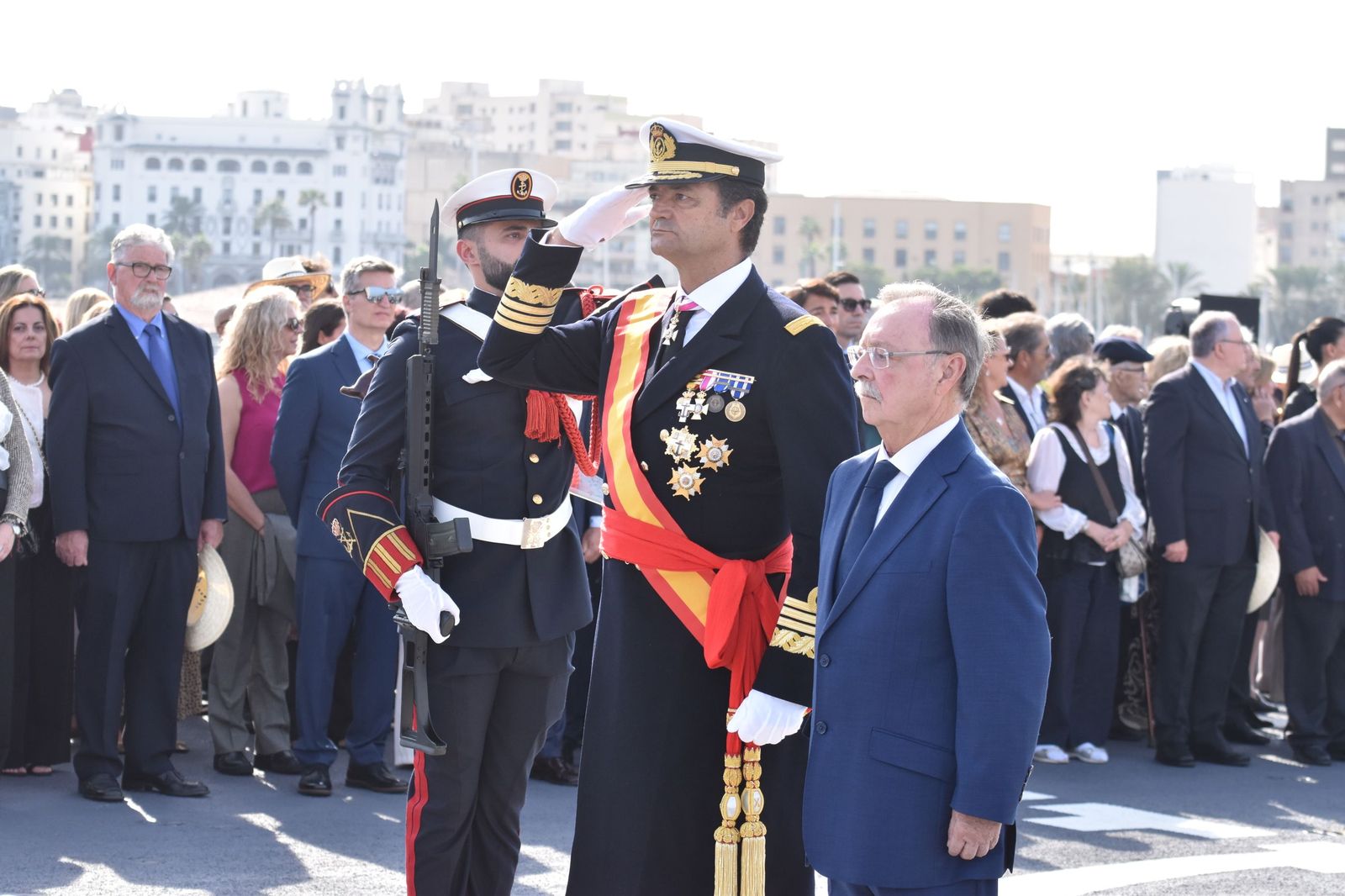 Emotiva jura de bandera a bordo del 'Castilla'
