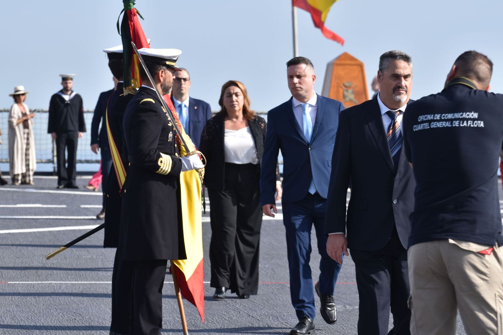 Emotiva jura de bandera a bordo del 'Castilla'