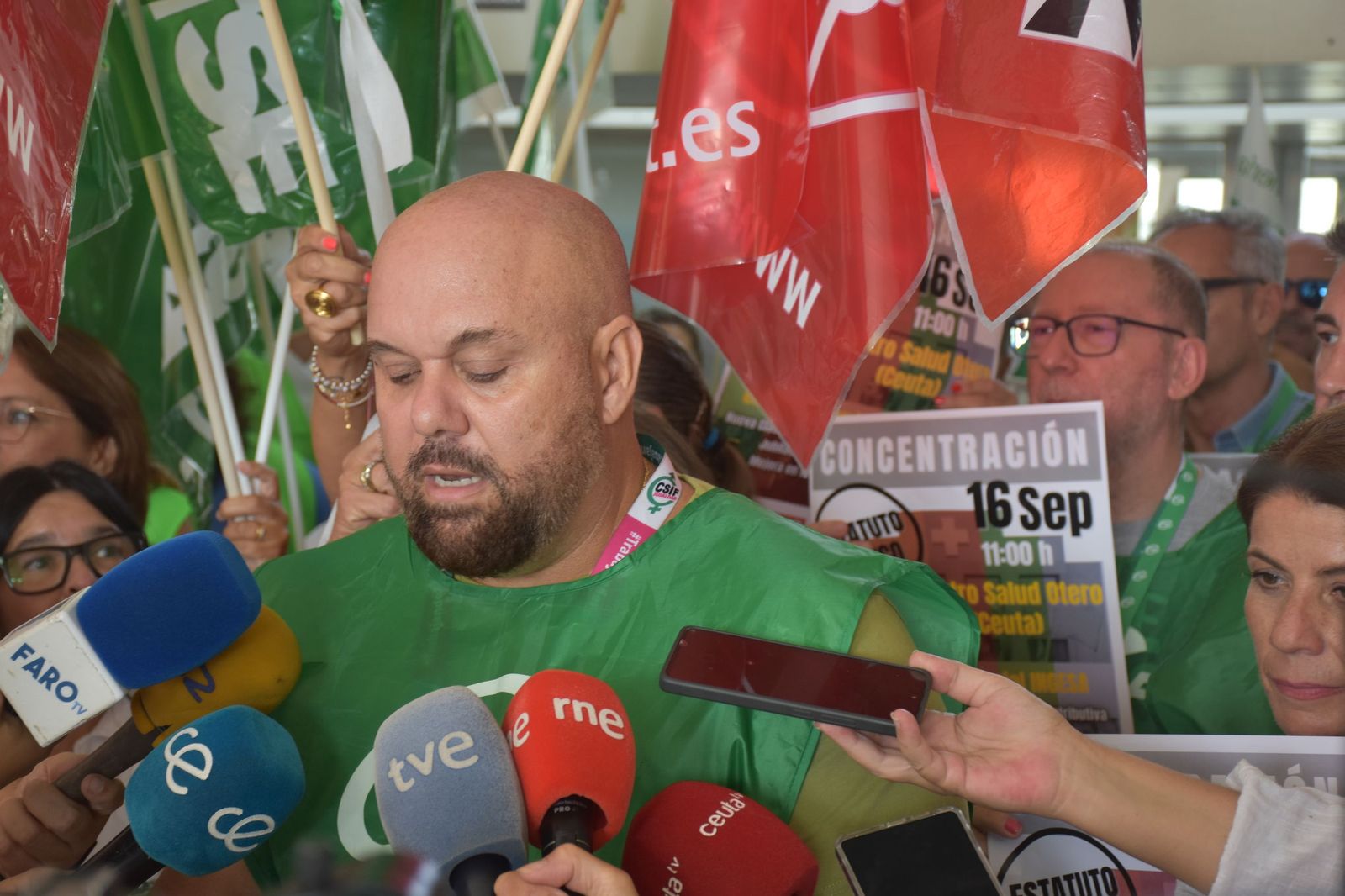 El portavoz de la concentración y presidente del sector de sanidad de CSIF, Alejandro Artero, en una foto de archivo