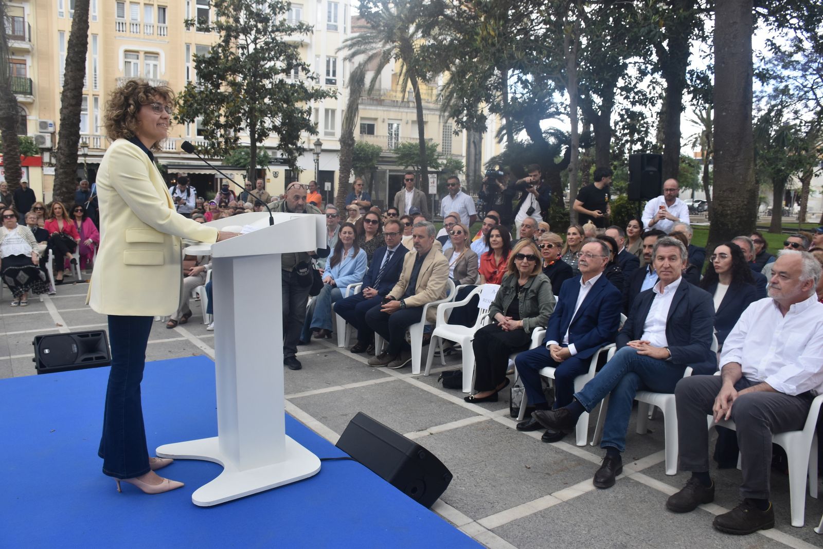 Acto del PP por el Día de Europa en la Plaza de África, con la presencia de su presidente nacional, Alberto Núñez Feijóo