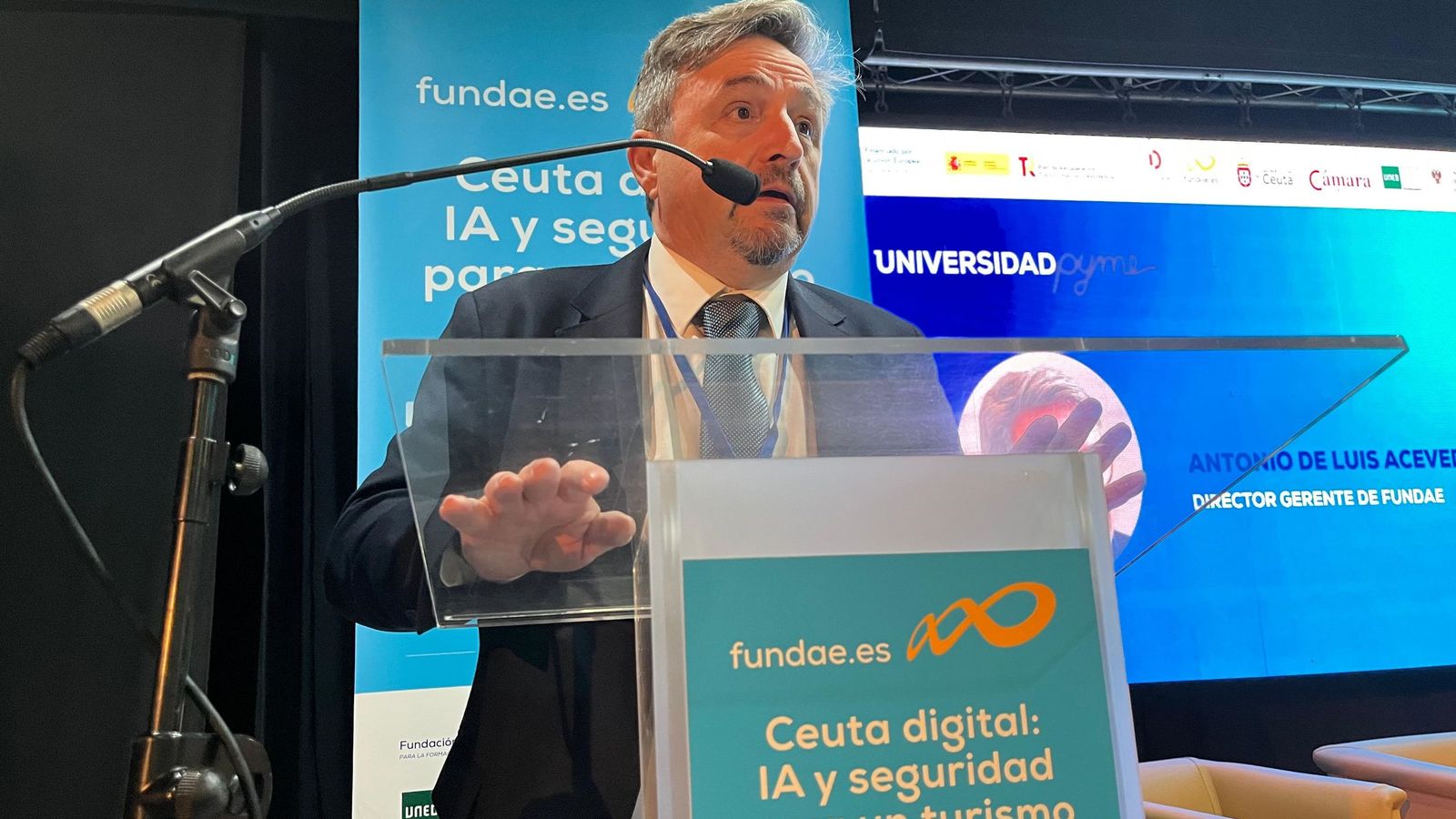 El director gerente de Fundae, Antonio de Luis, durante el acto de clausura de la jornada