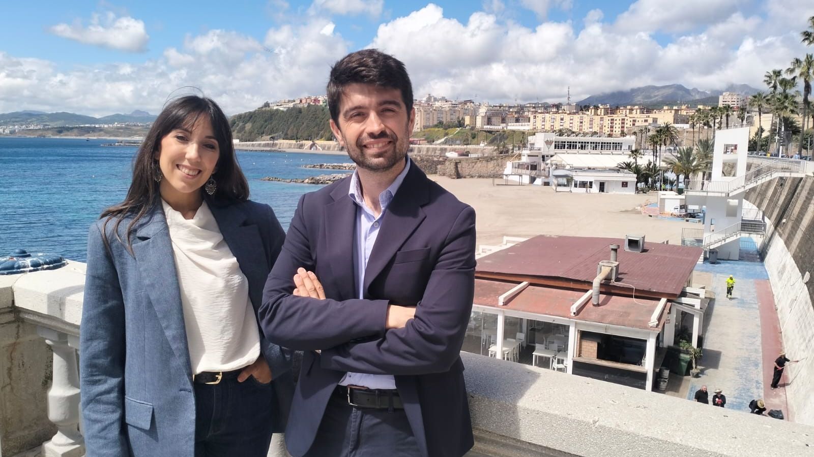 Yaisa Serrano y Pablo Villatoro, coordinadores de ECAP, hoy en Ceuta