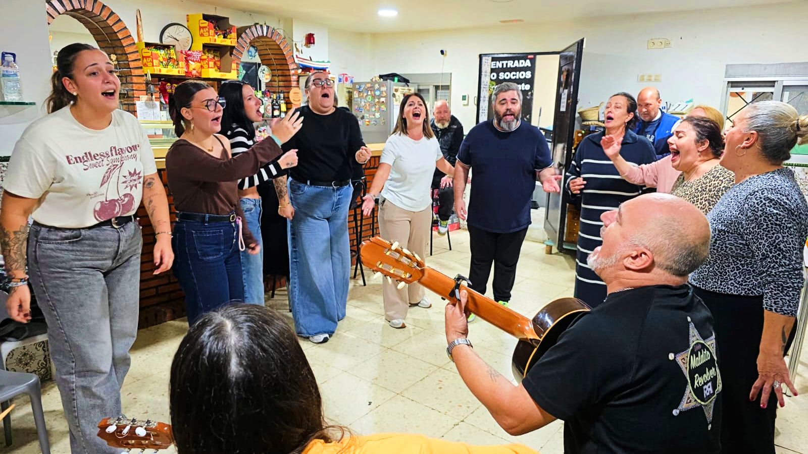 El grupo, en un ensayo