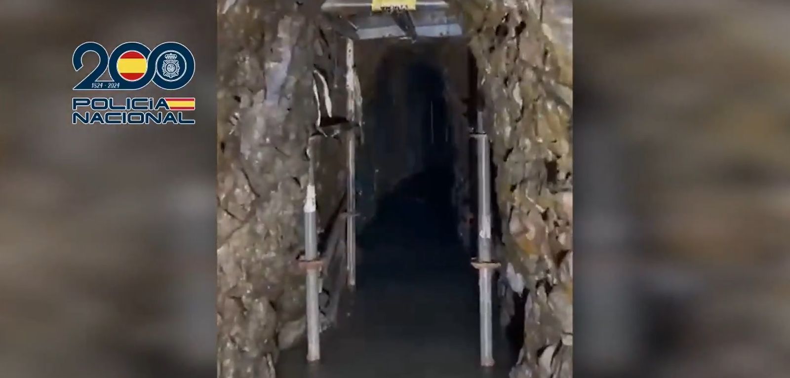 Imagen del interior del narcotúnel