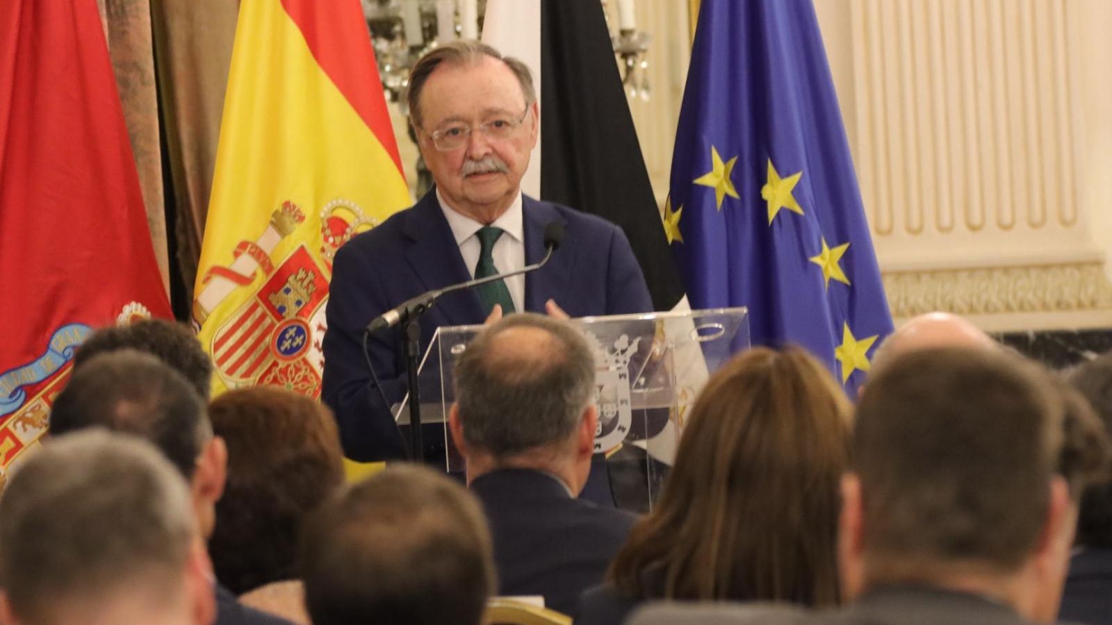 El presidente de la Ciudad, durante su intervención