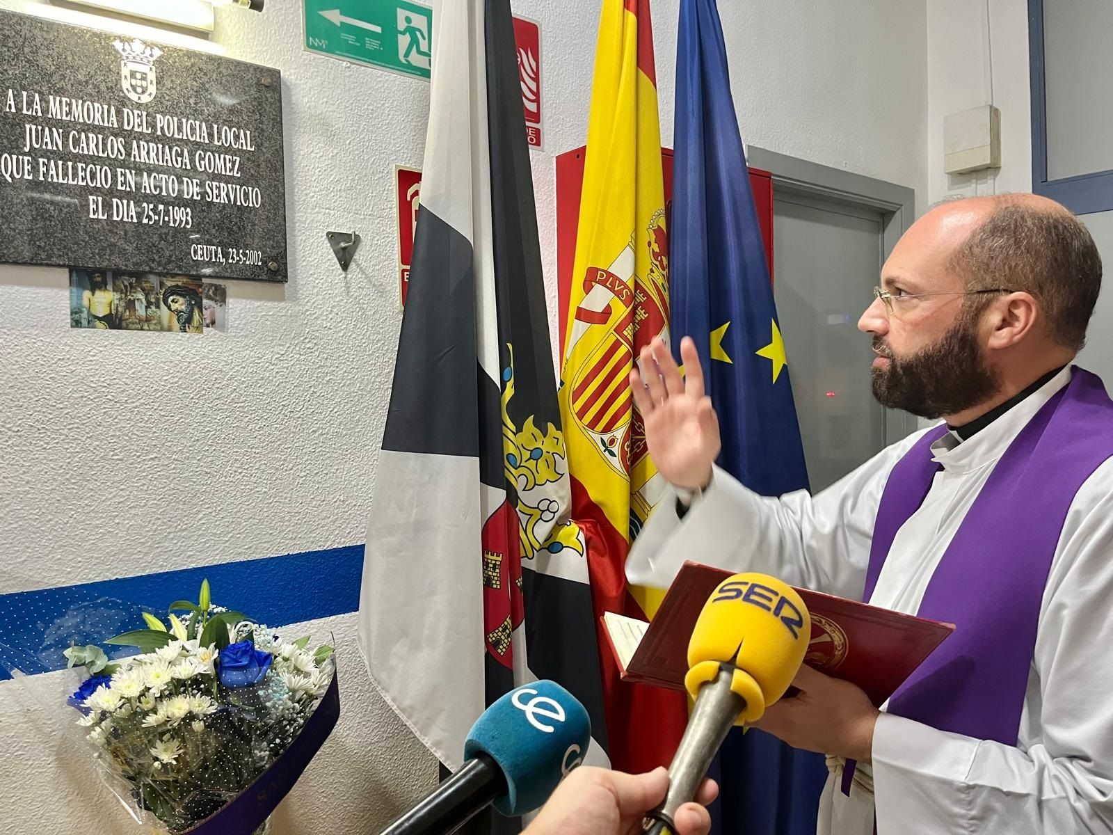 El vicario Francisco Fernández Alcedo, durante el acto