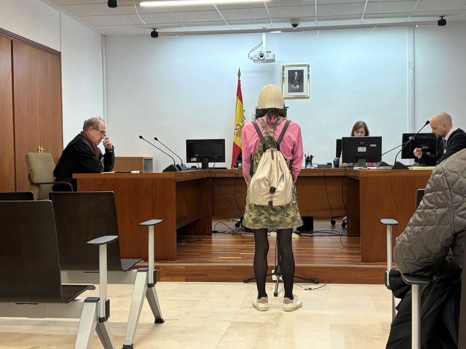 M.N. ante el tribunal este miércoles.