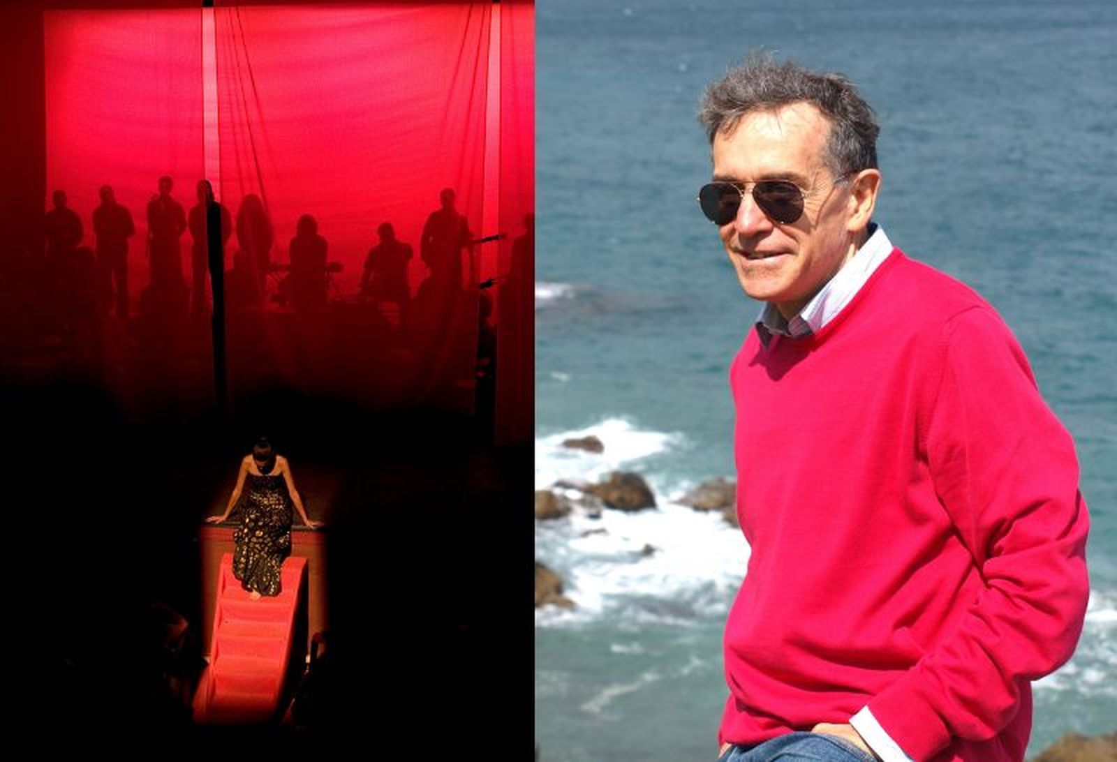 Montaje con la actuación de Olga Martí y 'Amores ocultos' y con el director de la obra, Paco Romero