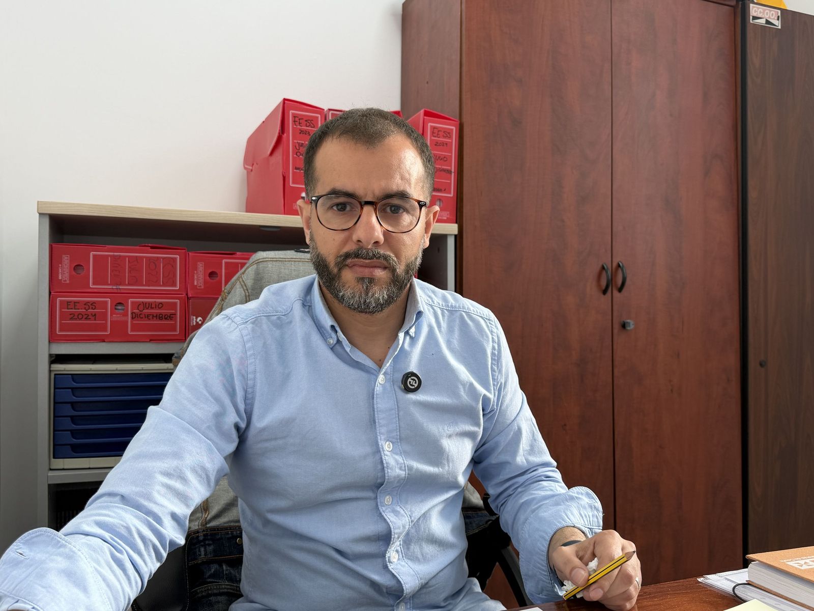 El secretario de Salud Laboral y Medio Ambiente de CCOO, Mohamed Faitah