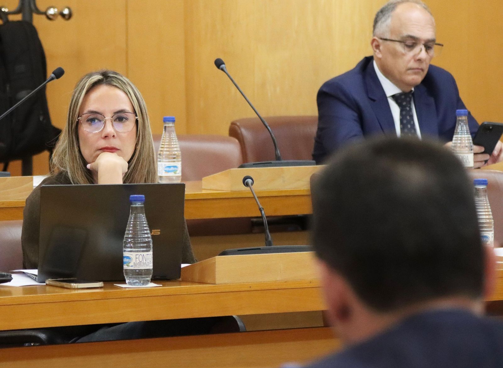La consejera de Educación, Pilar Orozco, durante una interpelación del portavoz de Vox, Juan Sergio Redondo, en una sesión de control La consejera de Educación, Pilar Orozco, durante una interpelación del portavoz de Vox, Juan Sergio Redondo, en una sesión de control