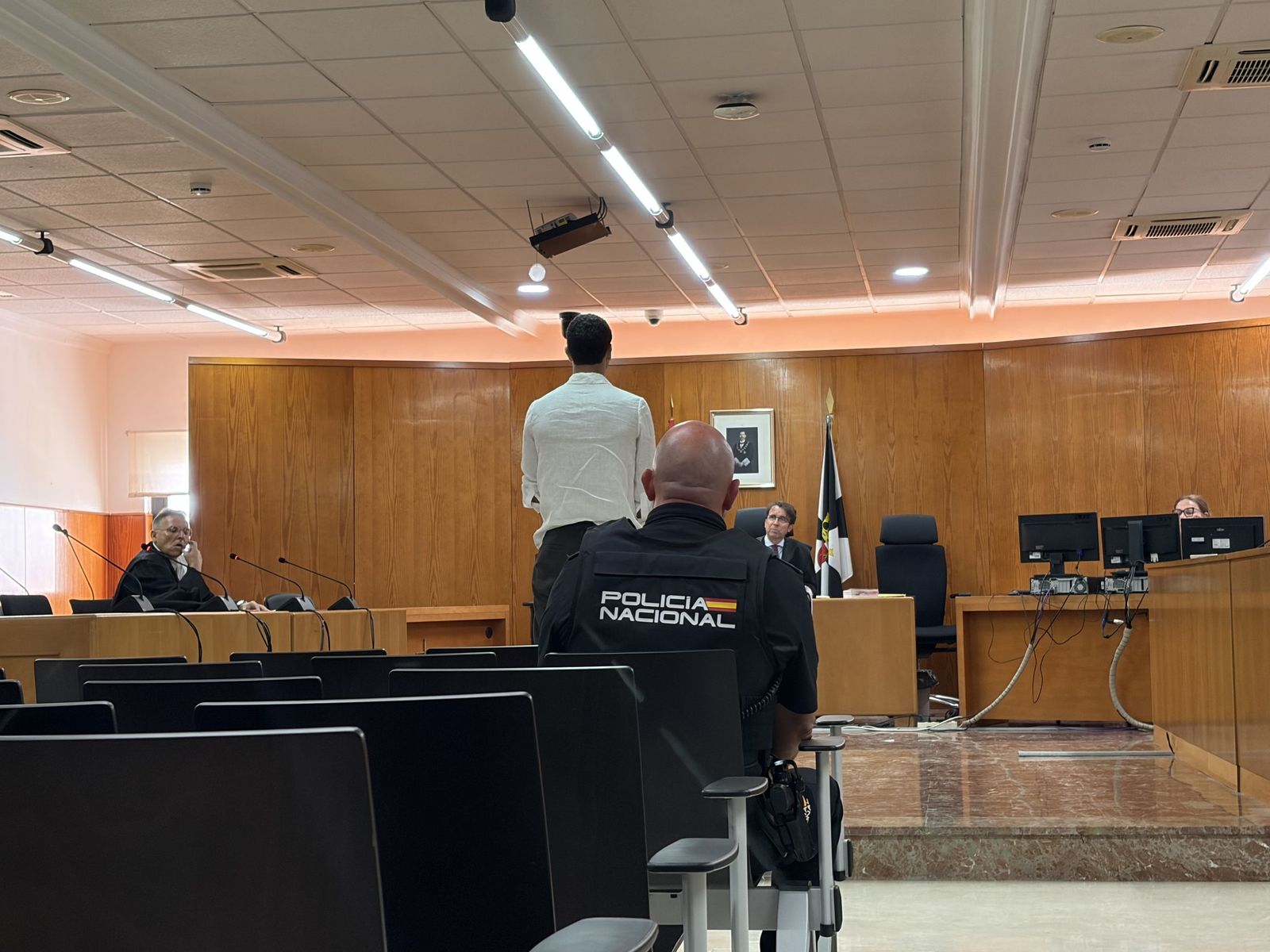 El acusado este lunes frente al tribunal.