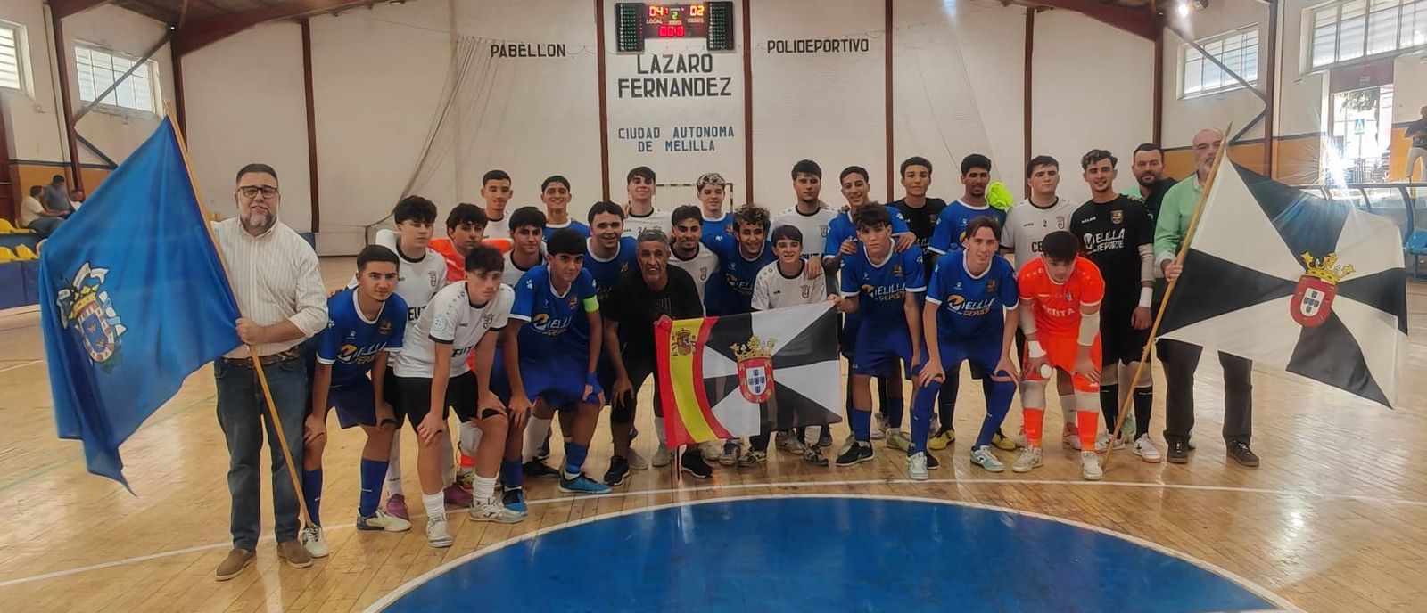 Homenaje antes del partido a la Ciudad Autónoma