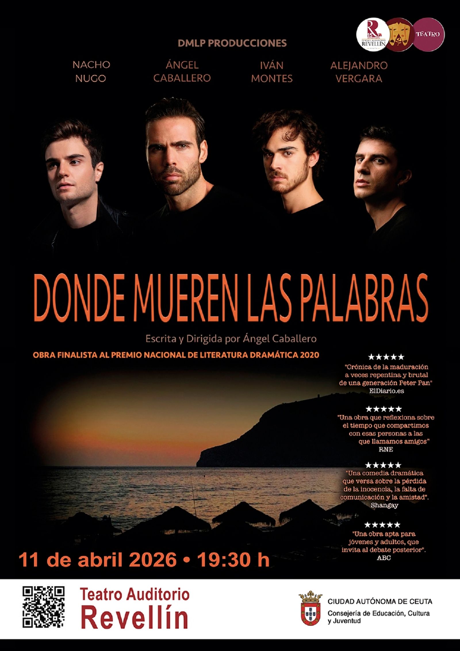 Cartel de 'Donde mueren las palabras', de Ángel Caballero