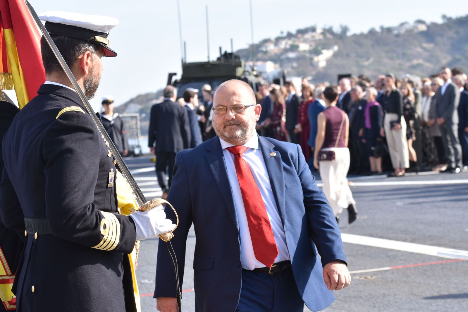 Emotiva jura de bandera a bordo del 'Castilla'