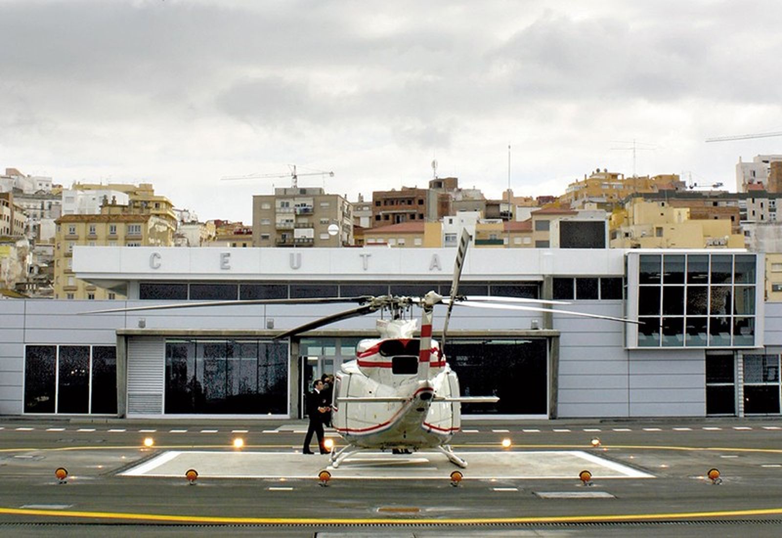 Instalaciones del helipuerto de Ceuta/FOTO EL PUEBLO