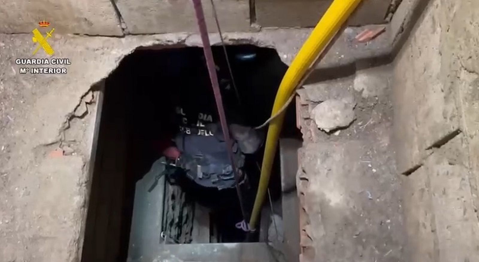 Imagen del narcotúnel facilitada por la Guardia Civil/FOTO MINISTERIO DEL INTERIOR