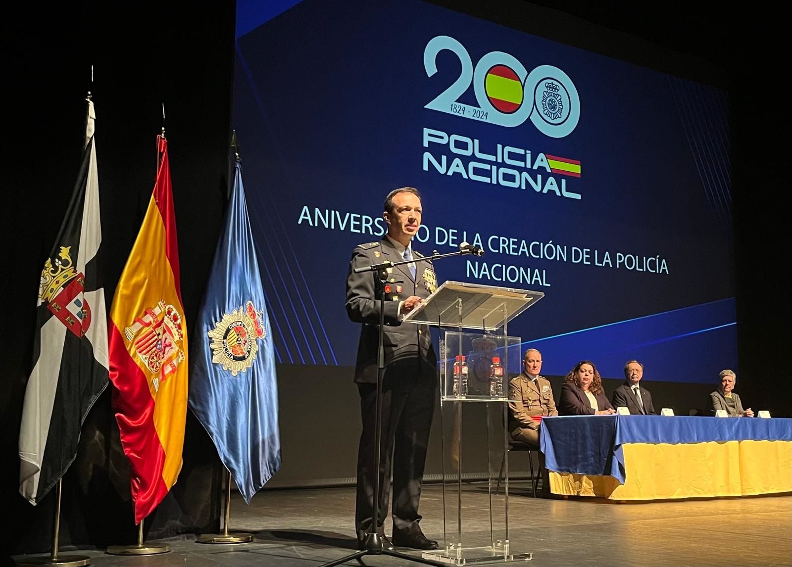 El Jefe Superior de la Policía Nacional, Eloy Roman, durante el acto.