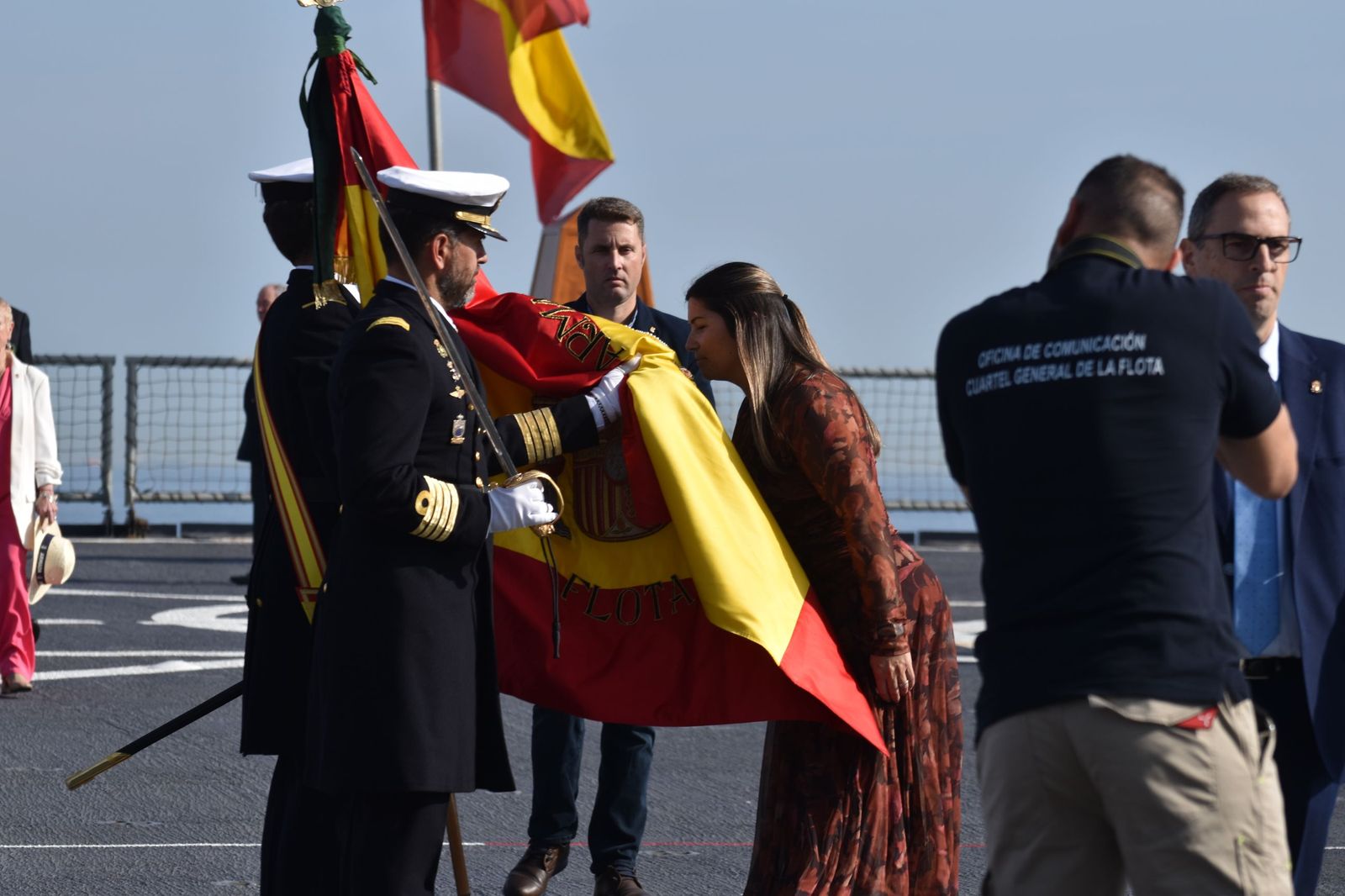 Emotiva jura de bandera a bordo del 'Castilla'