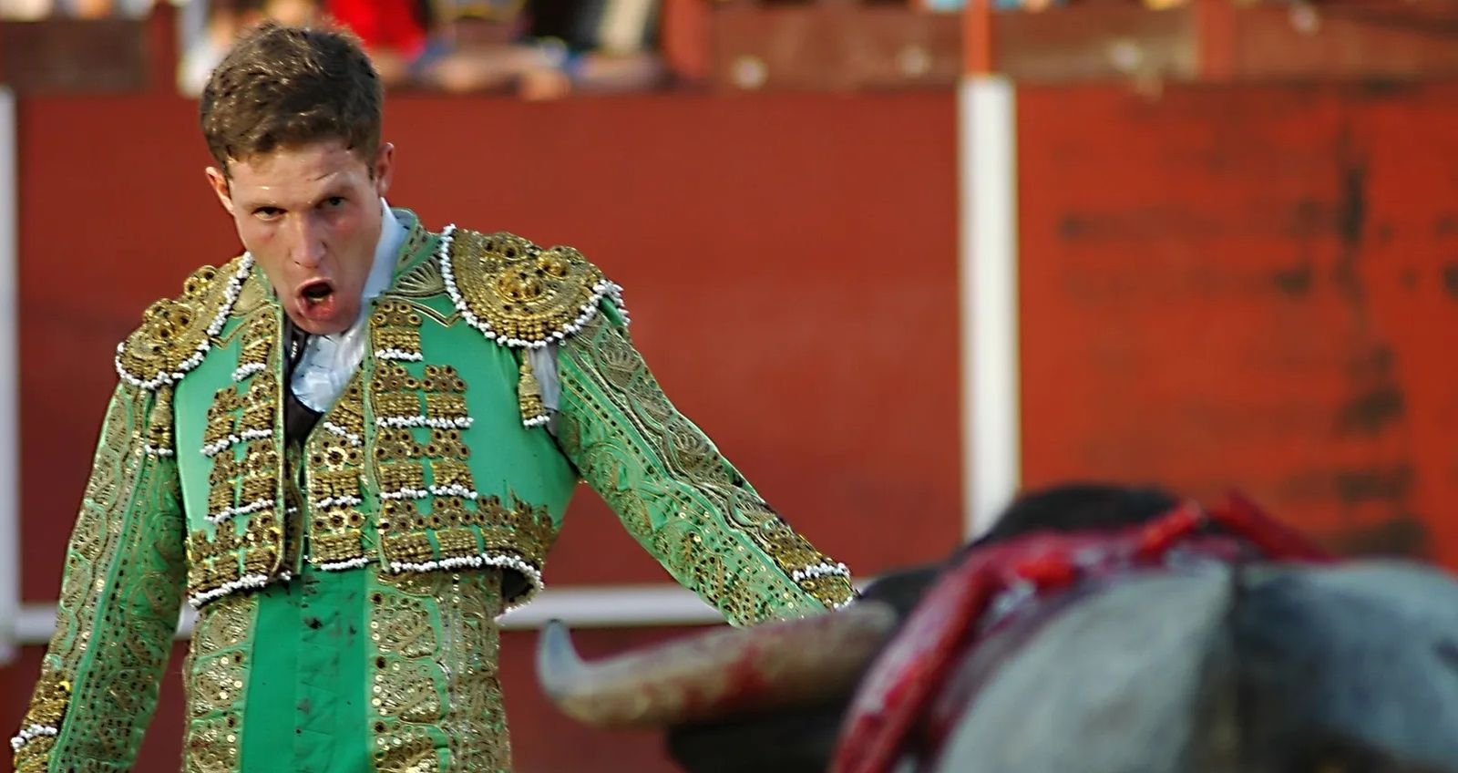 Francisco Solano durante una corrida de toros