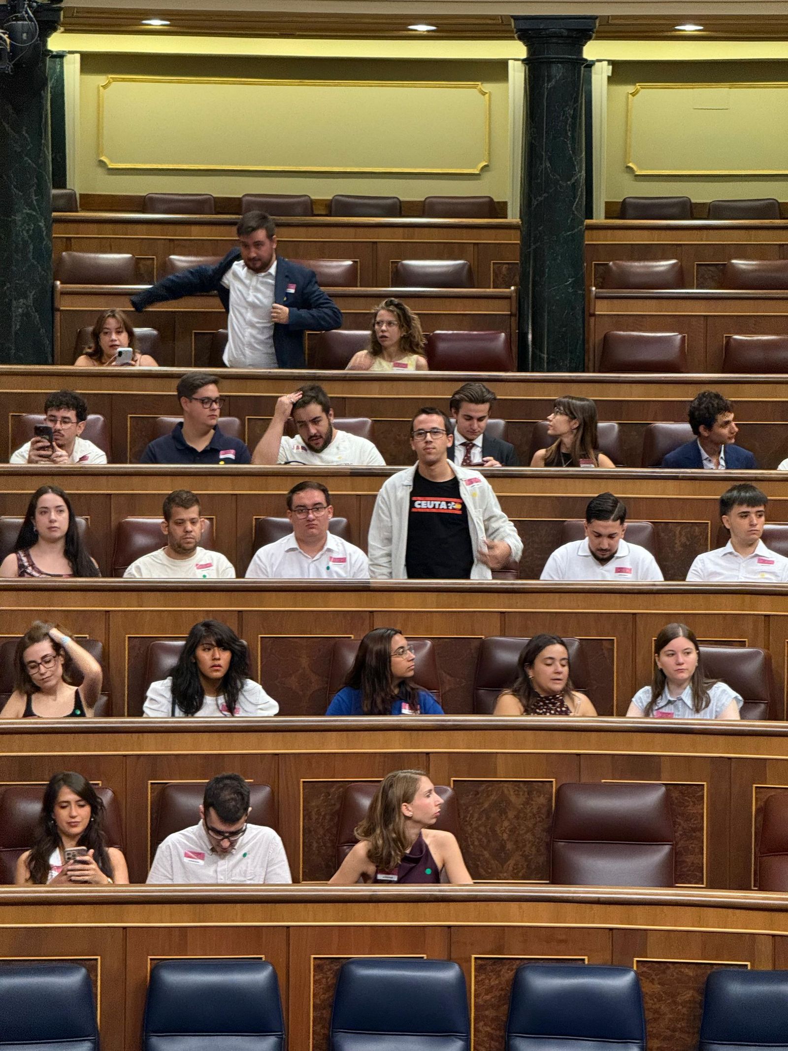 Adil Hamed Cañibano, durante su intervención en el Congreso de los Diputados