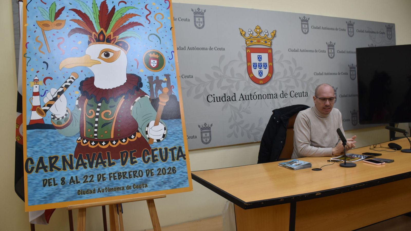 Ayala durante la rueda de prensa.