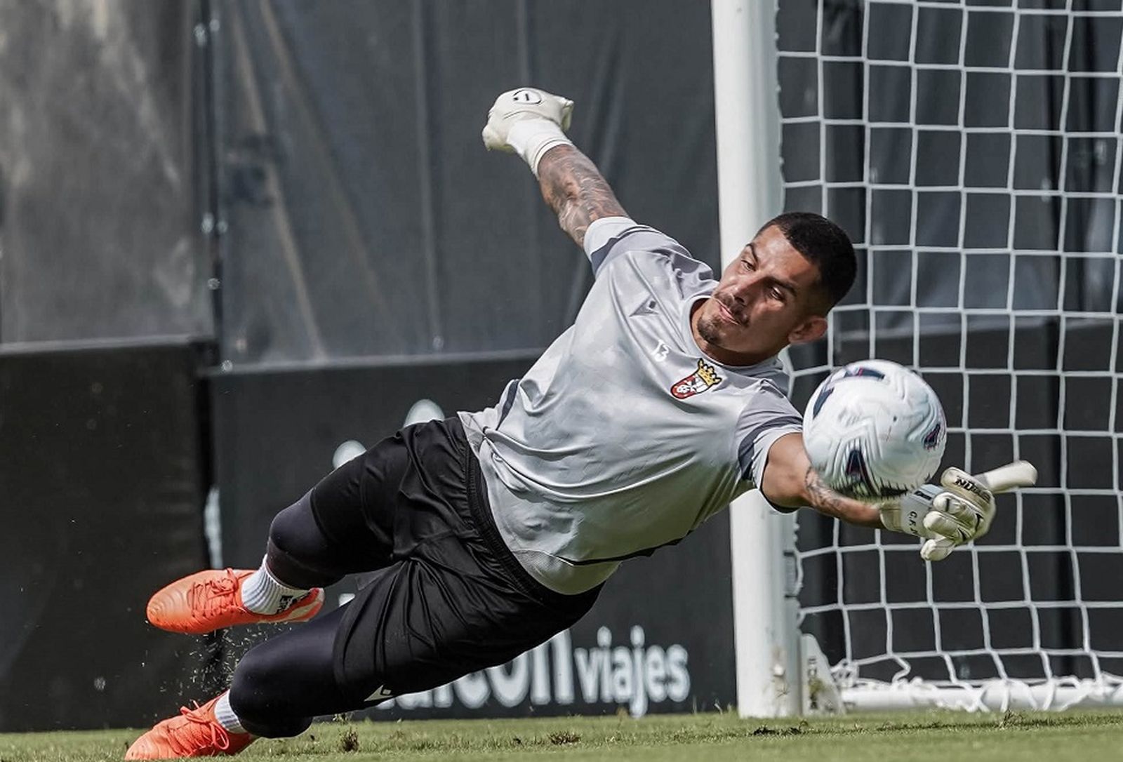 Guille Vallejo durante el entrenamiento de este viernes