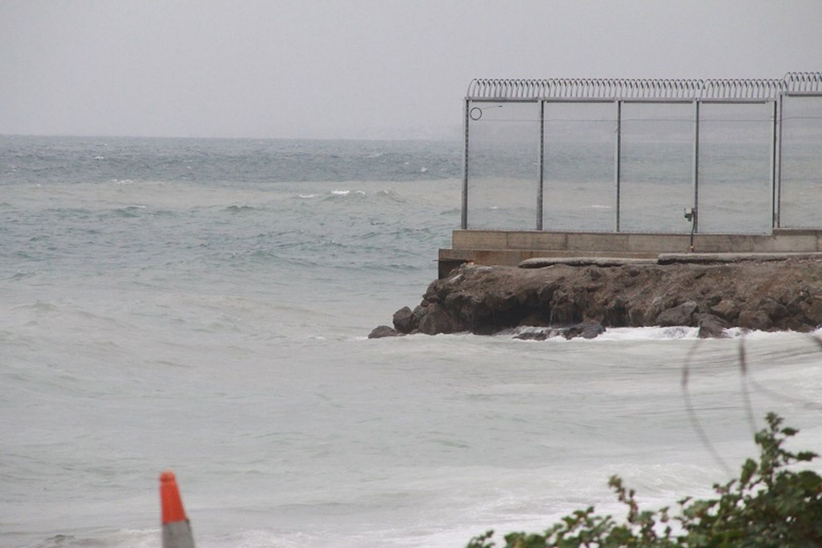 Imagen del espigón de El Tarajal