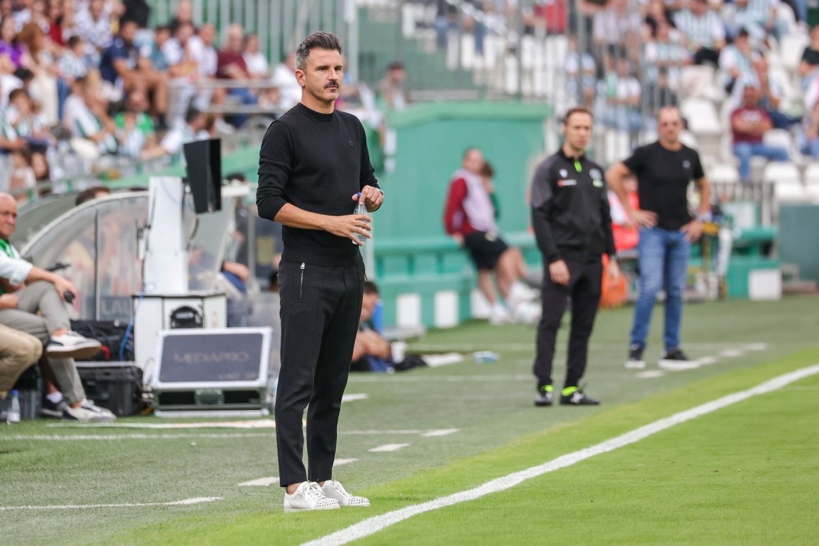 Iván Ania, técnico del Córdoba CF durante el partido disputado ante la AD Ceuta en el Nuevo Arcángel y donde el conjunto cordobés venció por (2-0)