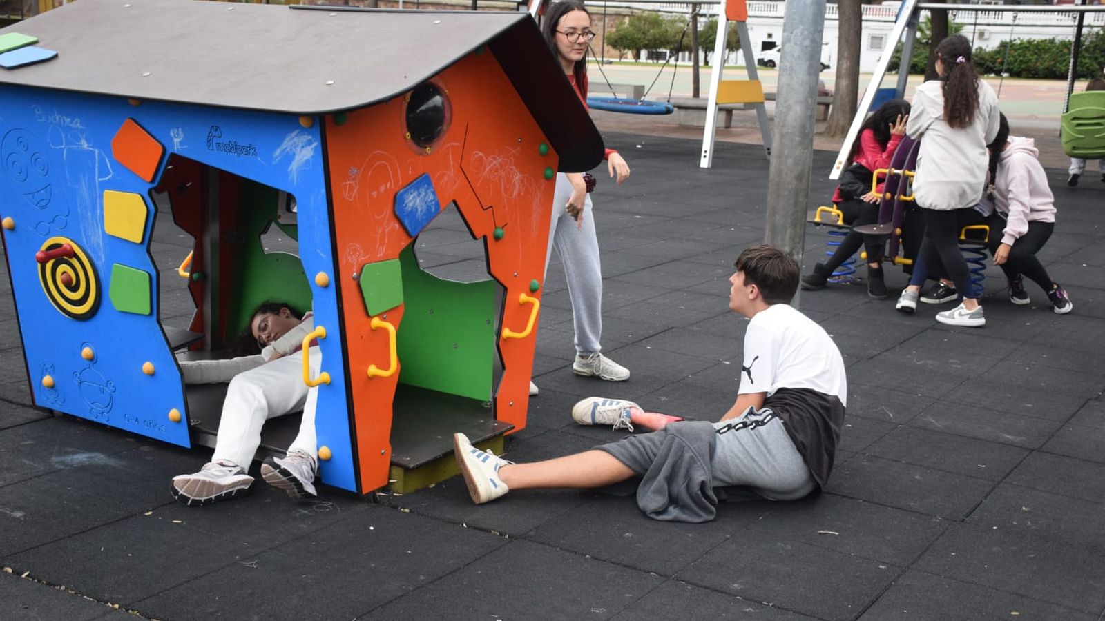 Ejercicio desarrollado esta mañana en el parque Juan Carlos I