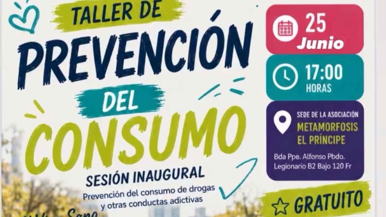 Cartel proporcionado por la asociación Metamorfosis