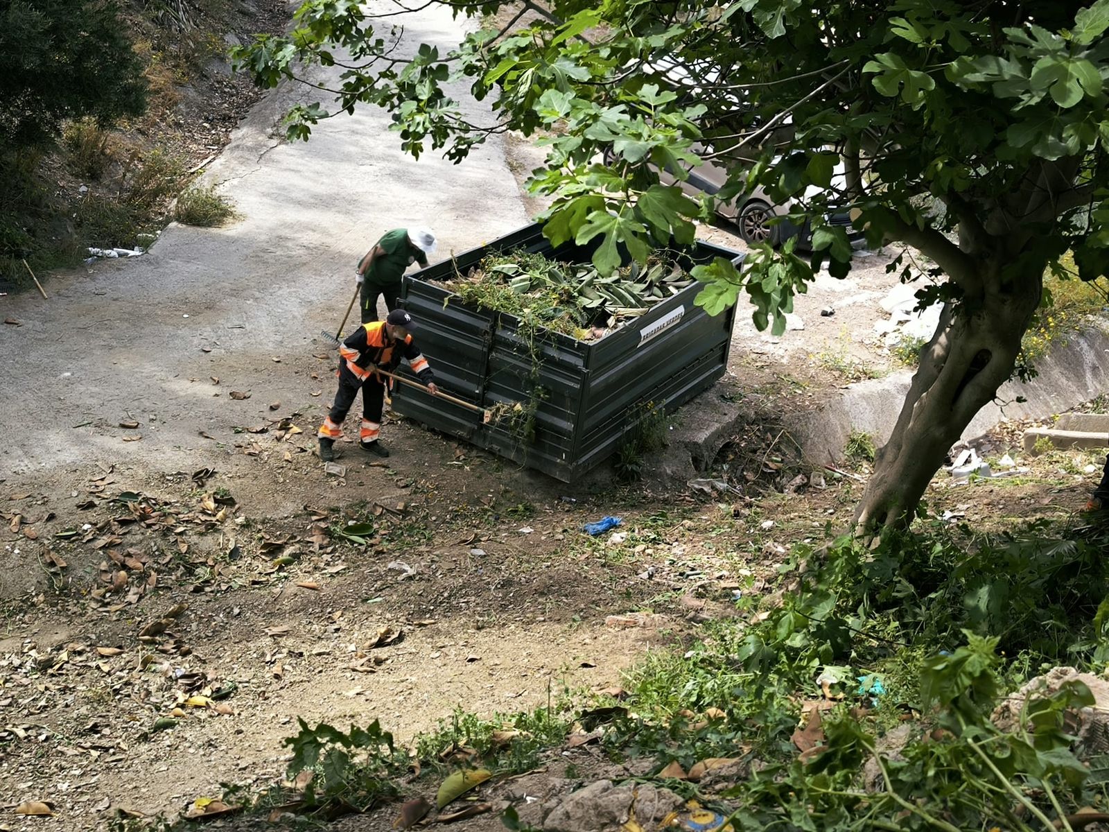 La Ciudad actúa tras las denuncias vecinales y limpia la vaguada de Miramar Alto
