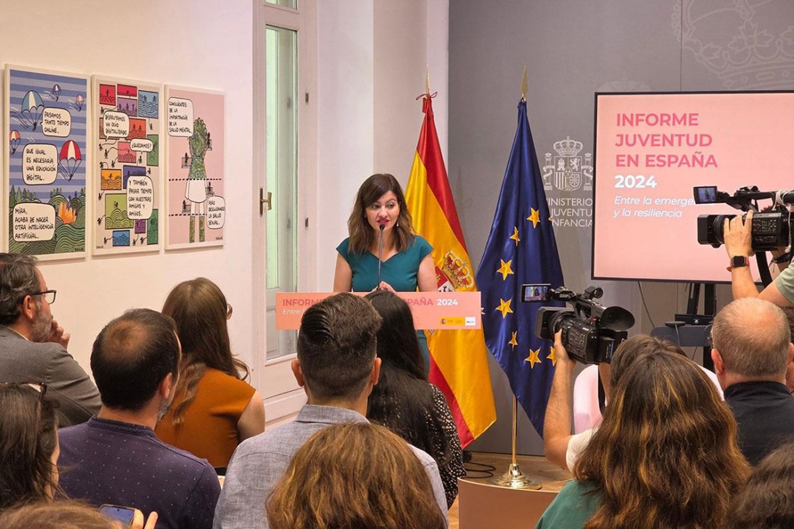 La ministra Sira Rego durante el acto de presentación del informe/FOTO MONCLOA