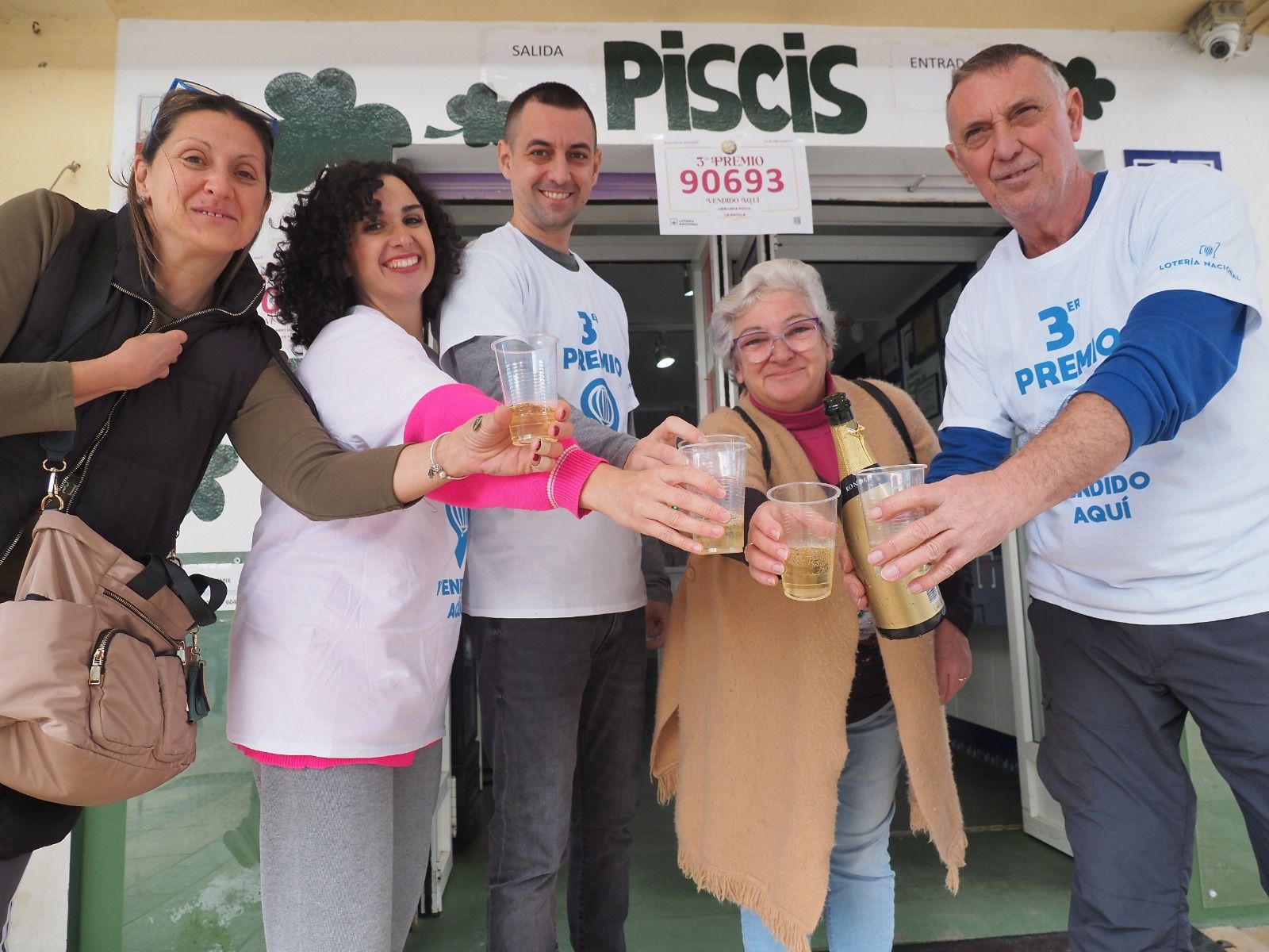 Celebración de la Lotería de Navidad.