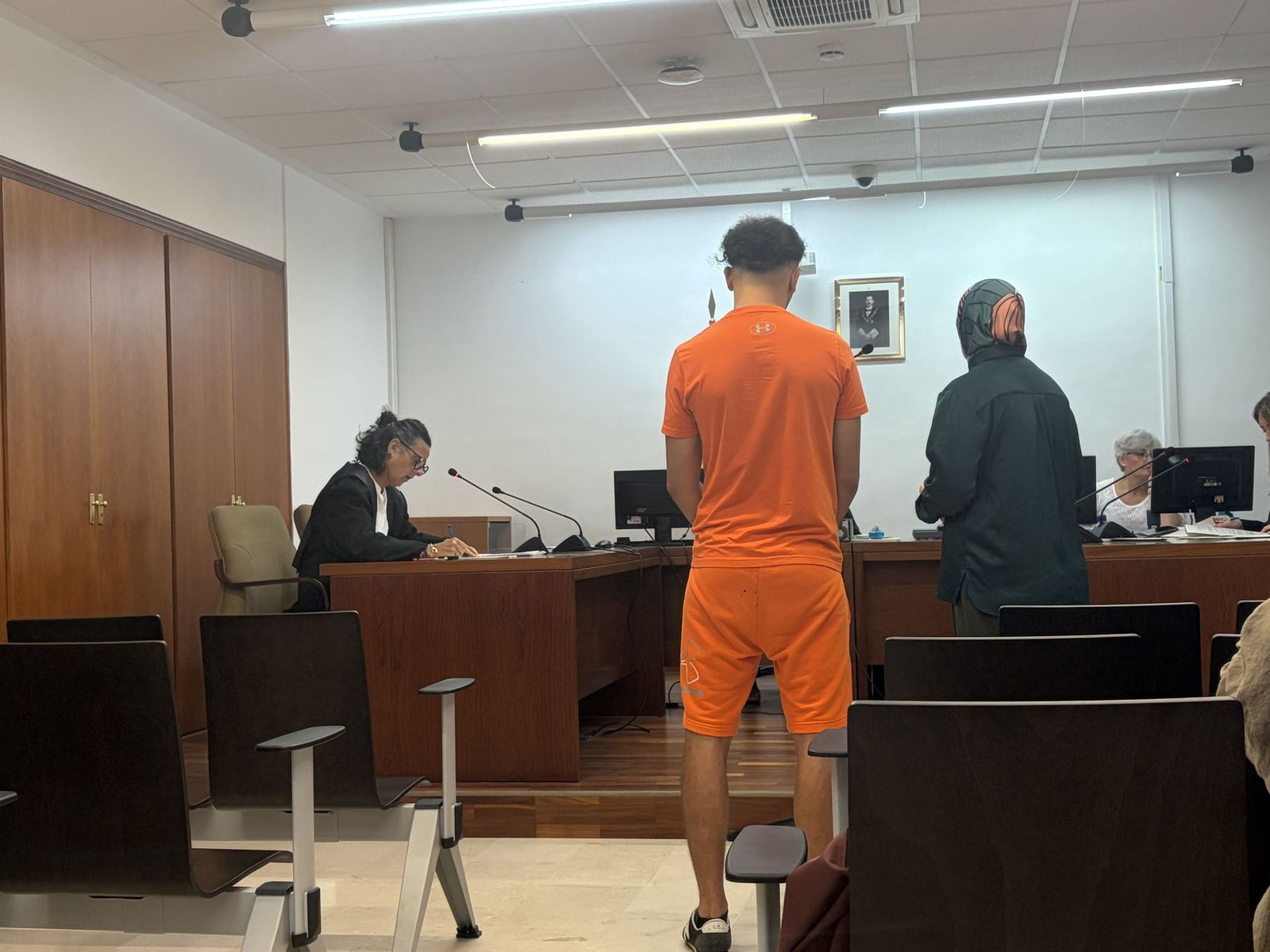 El varón acusado declarando este martes