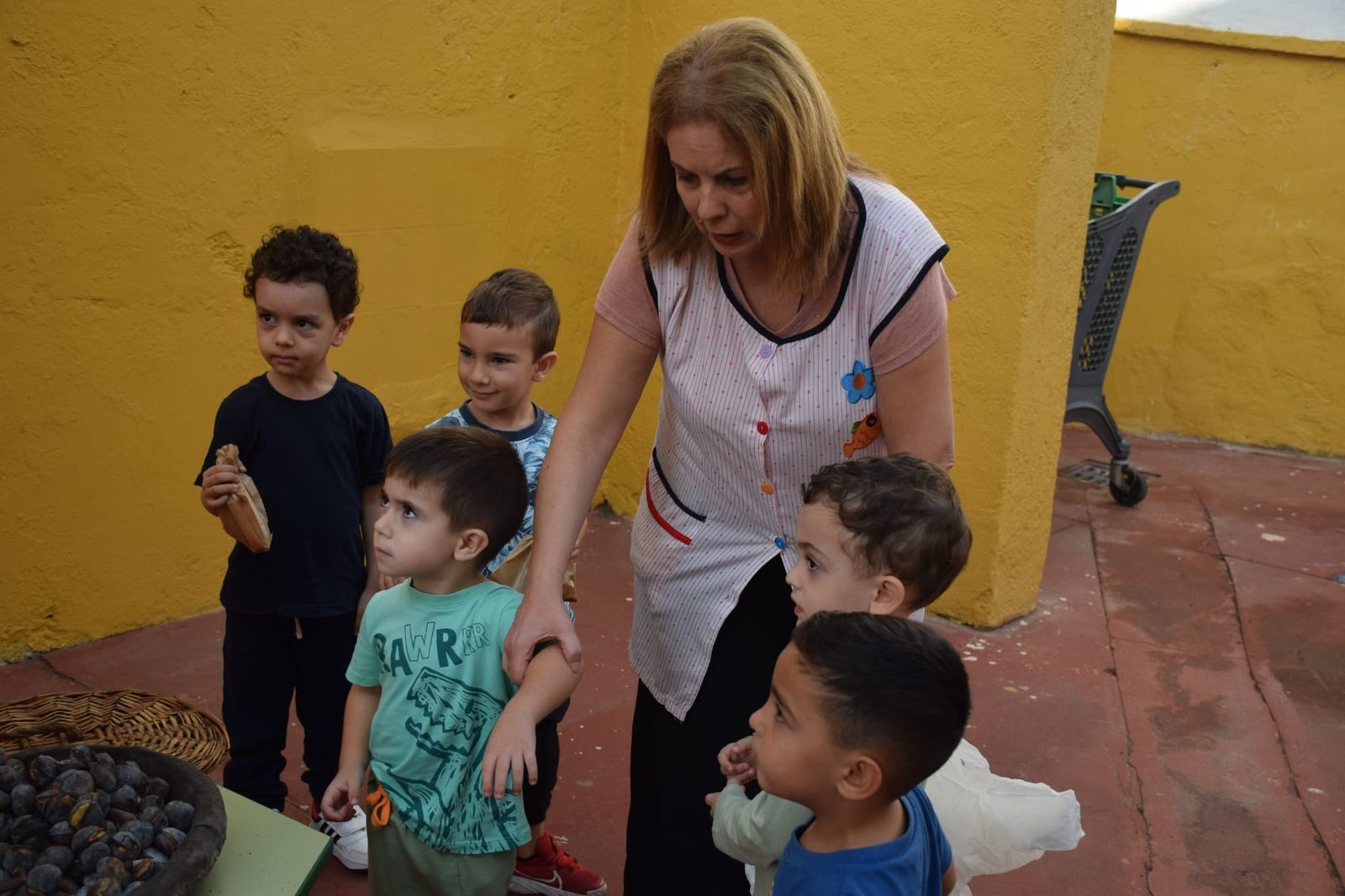 FOTGALERÍA | El Castañero visita el CEIP Ortega y Gasset y continúa su ruta por varios colegios de Ceuta