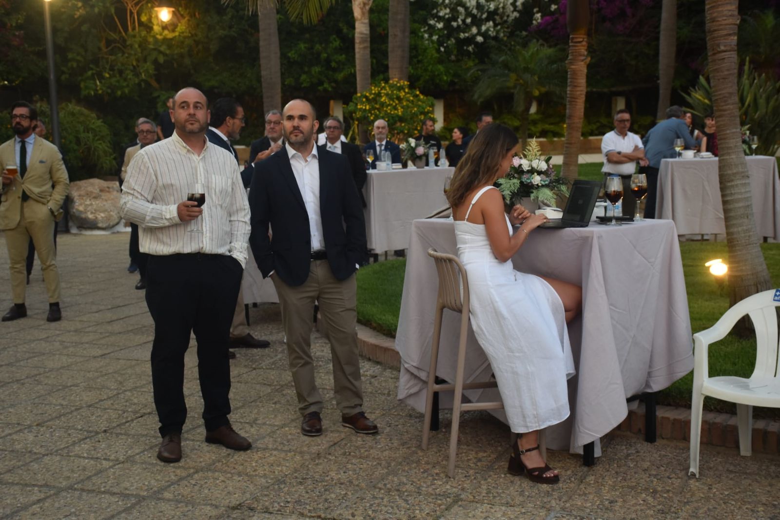 Una recepción el el Parque Marítimo, antesala del Forbes Ceuta AI & Tech Summit
