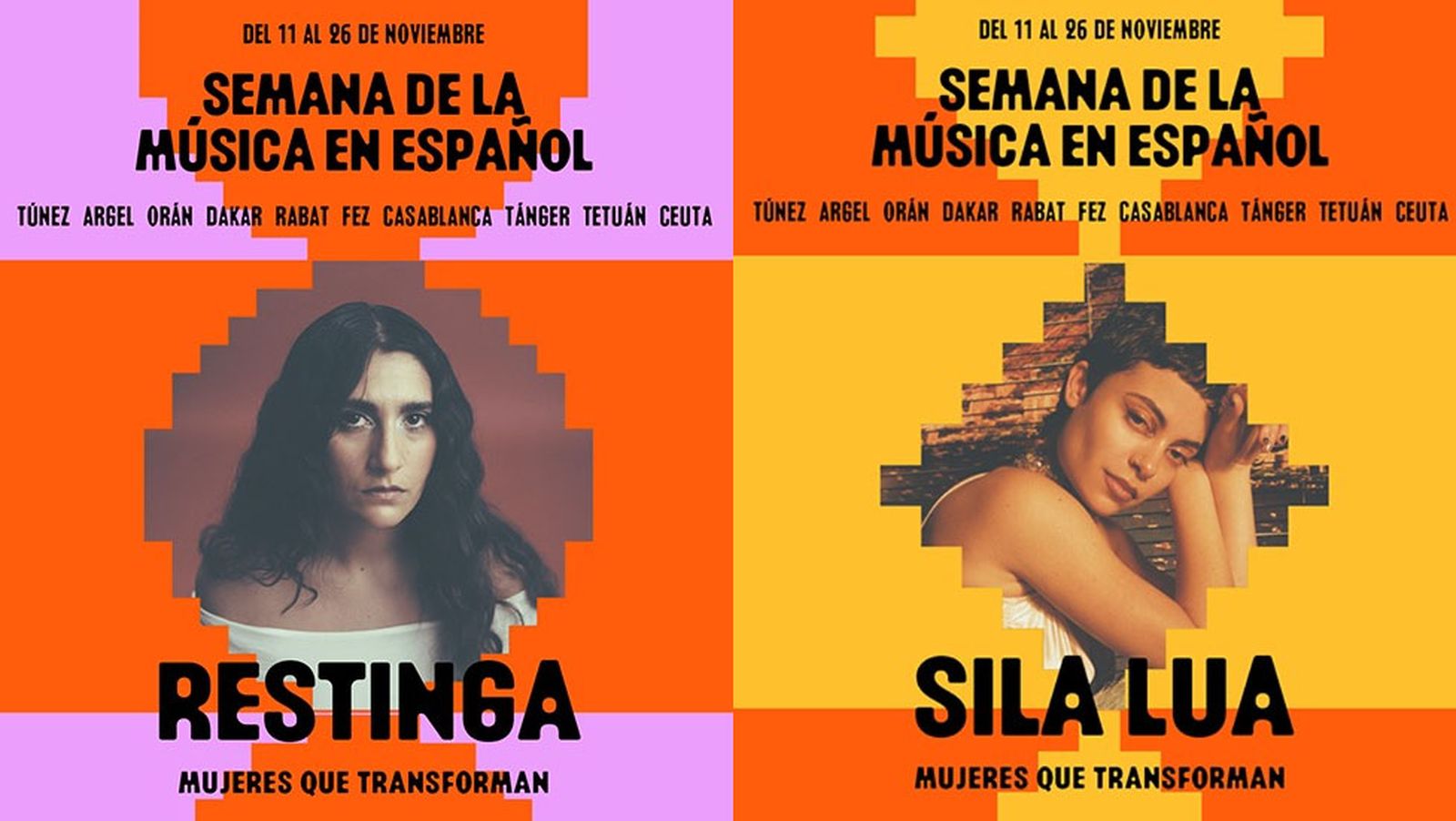 Cartel anunciador de las actuaciones