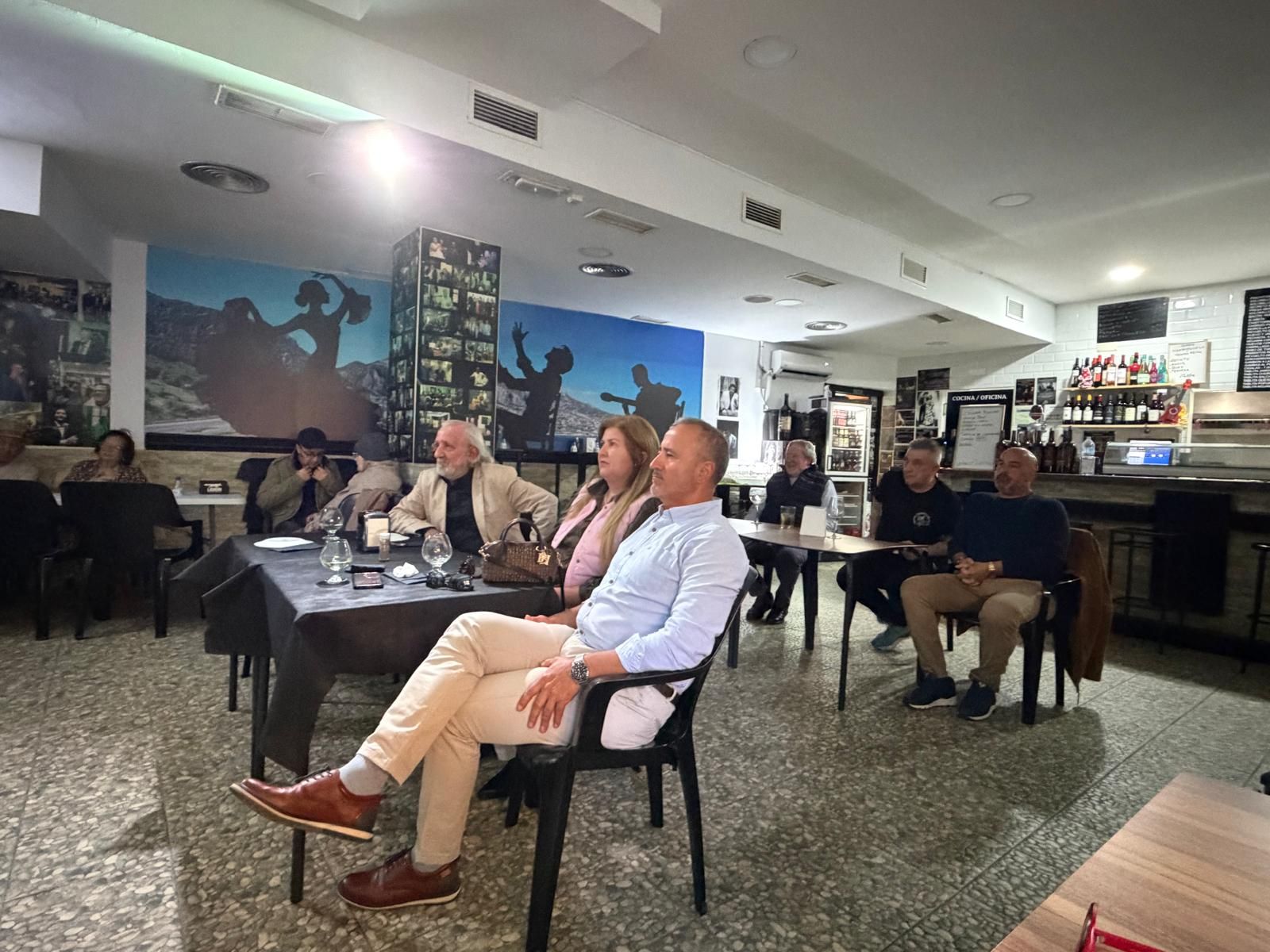 Parte del público de la tarde de este domingo en la Tertulia Flamenca.