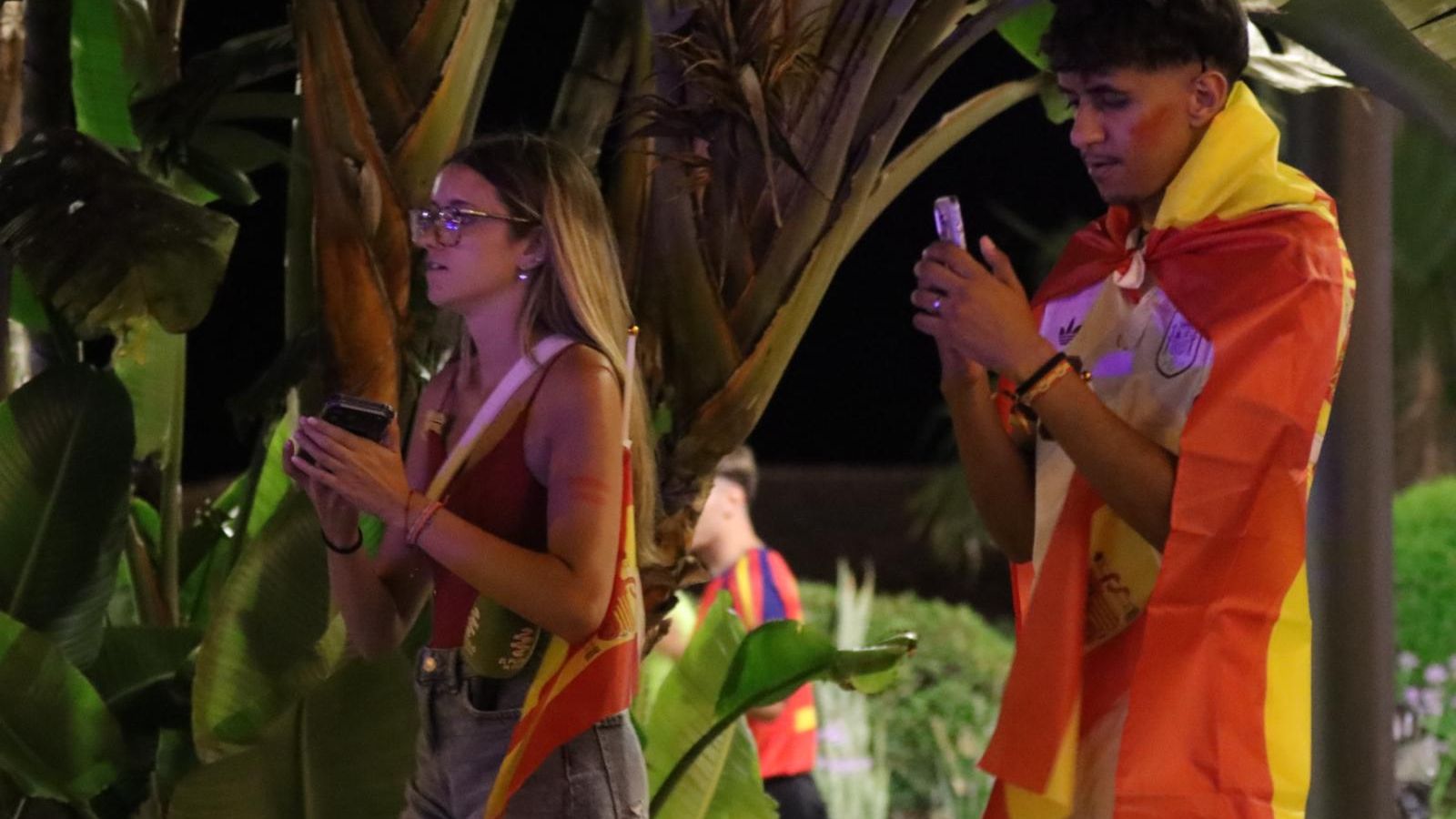Celebración  de la victoria de España frente a Francia en la semifinal del Mundial 2026 