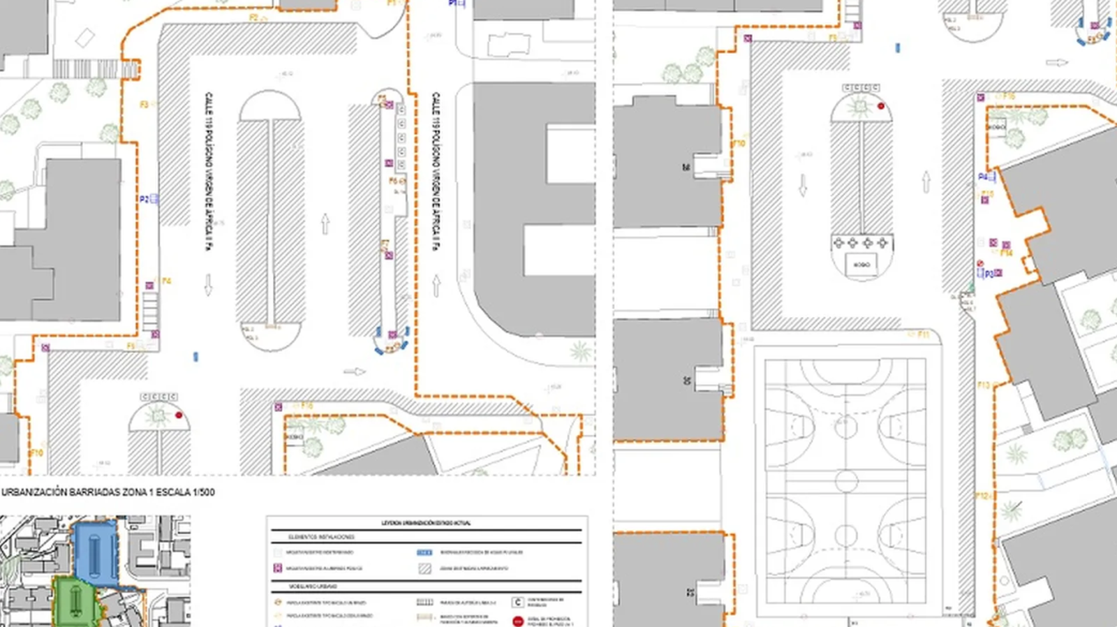 Plano de la fase 2 del polígono Virgen de África