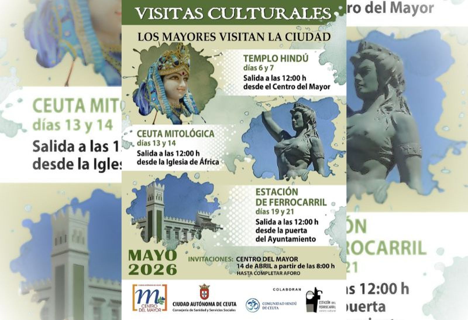 Cartel de las nuevas actividades del Centro del Mayor.